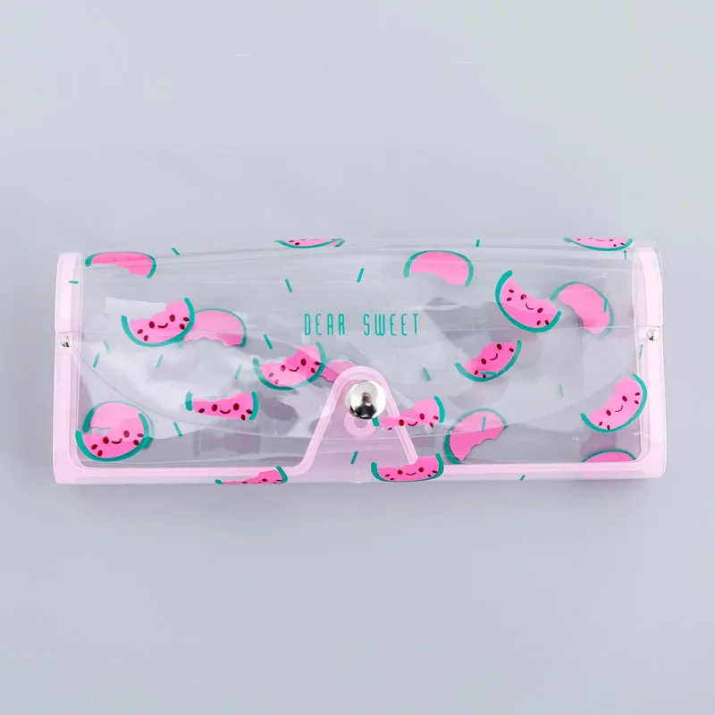 10-Watermelon Мультфильм мило путешествия Для женщин прозрачный ПВХ очки коробка сумка чехол Защита переноски очки аксессуары - Цвет: 10-Watermelon