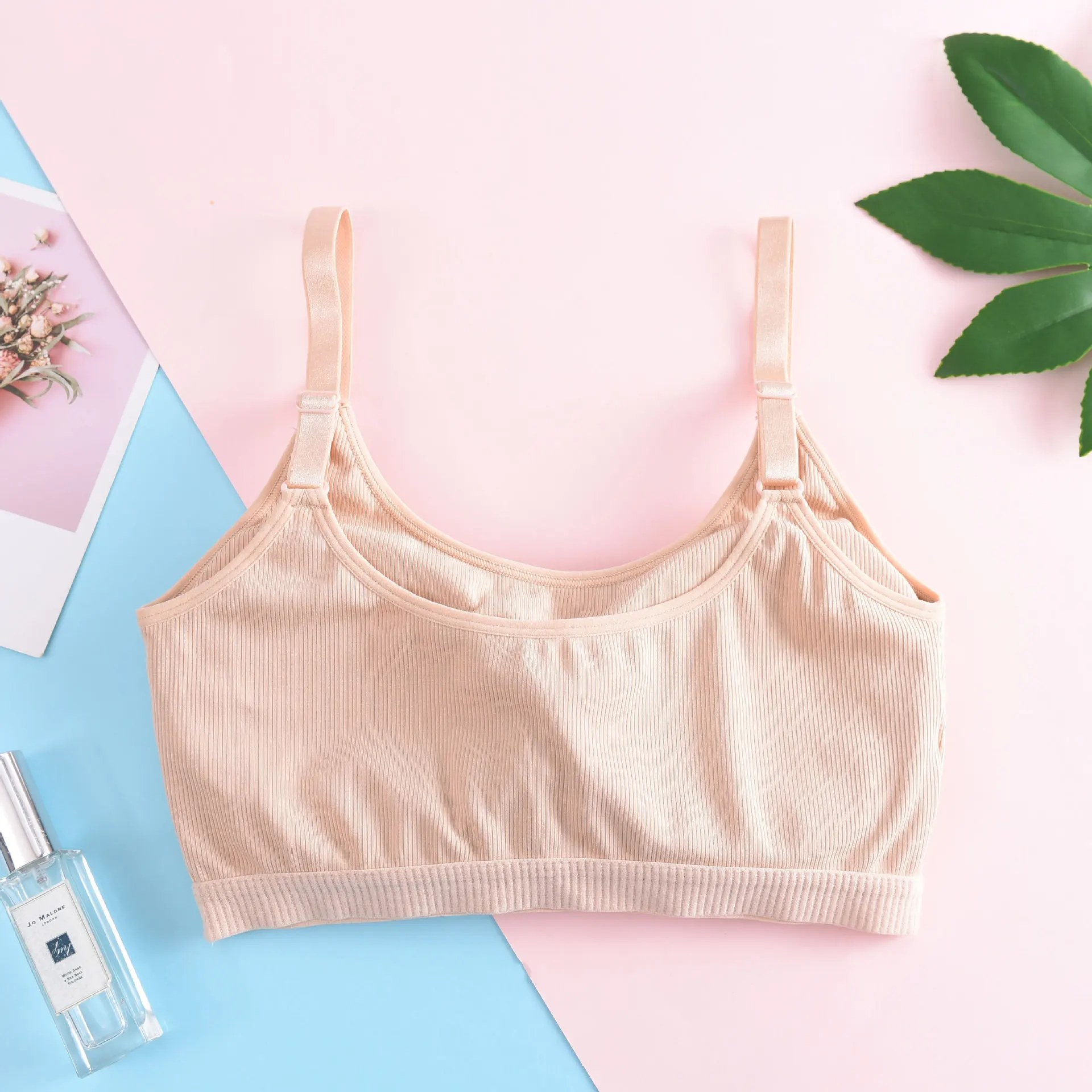 Sujetador de algod&oacute;n sin costuras para ni&ntilde;as, ropa interior de entrenamiento, para adolescentes, 8-16 a&ntilde;os, 2 piezas-5