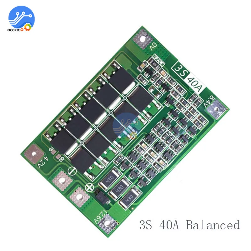 Плата зарядного устройства для литиевых батарей BMS 3S 4S 6S 8A 25A 30A 40A 60A 18650