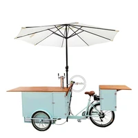 electric refrigerated fresh beer cargo bike commercial mobile cold drink ice cream cart pedal vending kiosk with refrigerator