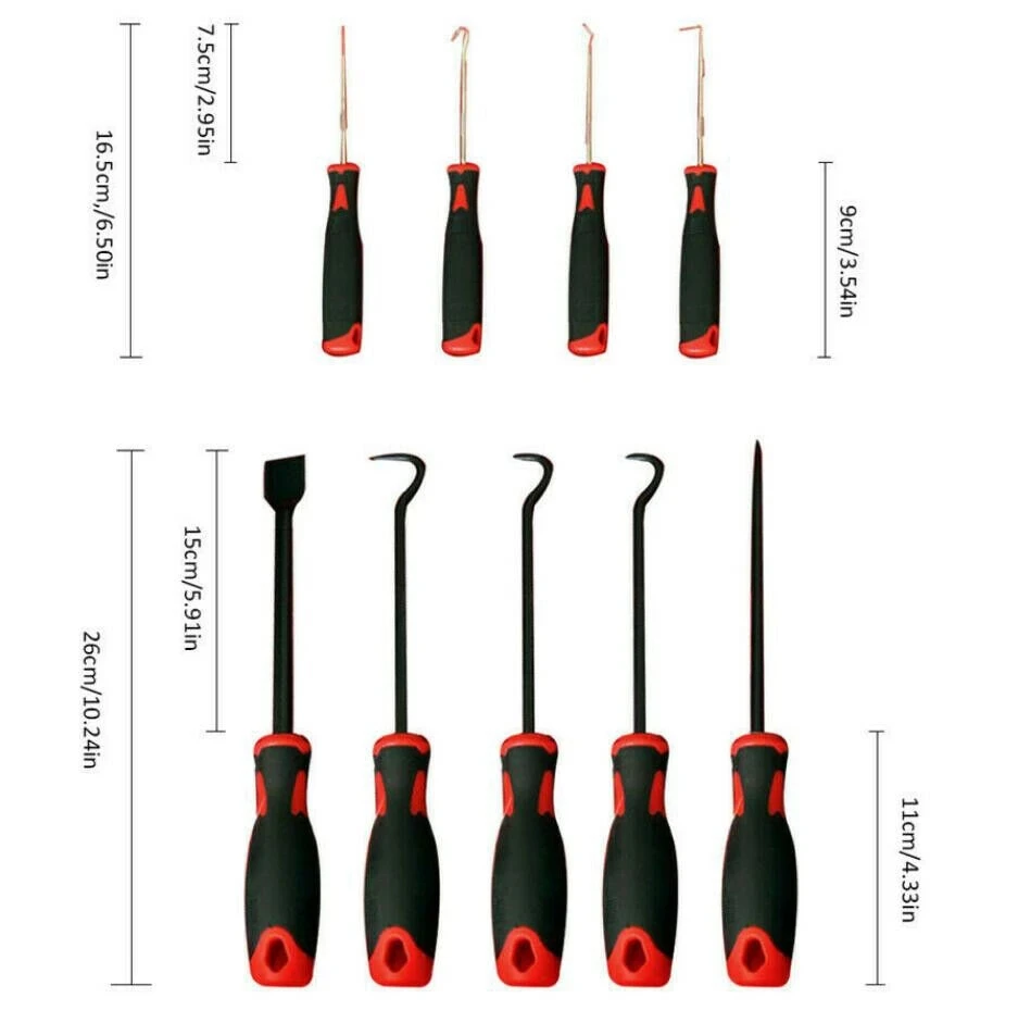 

9Pcs Car Auto Vehicle Oil Seal Screwdrivers Set O-Ring Seal Gasket Puller Remover Pick Hooks Tools Wholesale