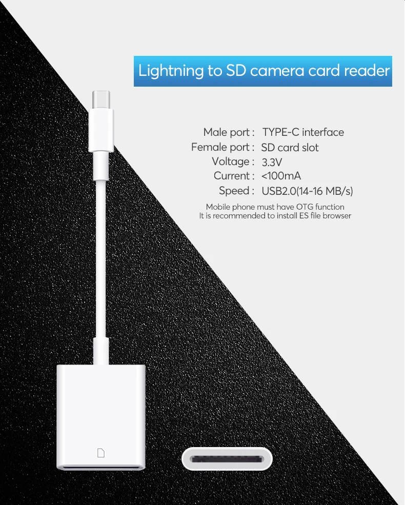 UTHAI C27 кард-ридер для SD-Lightning смарт-камера SD карта памяти адаптер для iPhone iPod Apple карты памяти использовать не нужно приложение