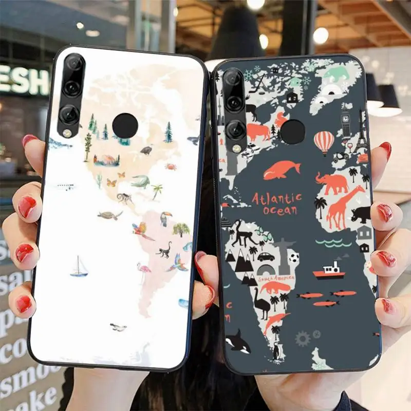 

World Map Travel Plans Special Offer Phone Case For Huawei Honor 8X 9 10 20 Lite 7A 7C 10i 9X Play 8C 9XPro