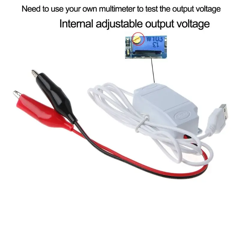 

AA AAA Battery Eliminator USB 5V to 1.5V/3V4.5V Step-down Clip Cable Adjustable Voltage Converter Line For Clocks Remote Control