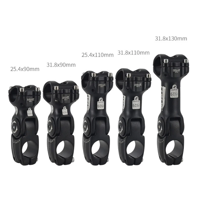 

Mountain Bike Stem Black Downhill Stem Ultra-light Hollow Aluminum Alloy Stem City Road Bike Part Increase Extender