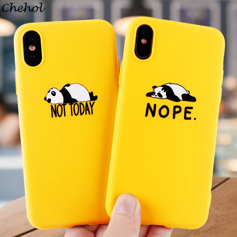 Забавный животный чехол для телефона s iPhone 11 8 7 6s Plus Pro X XS MAX XR панда Мягкий