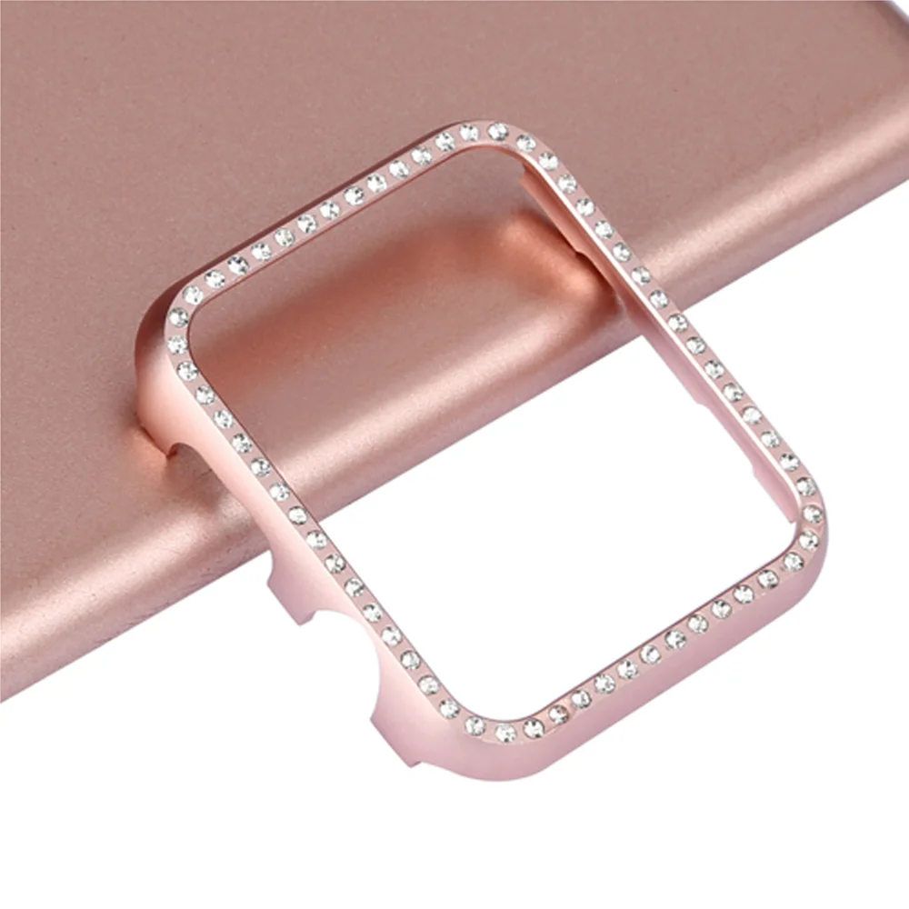 

Cover For Apple watch Case 44mm 40mm iWatch 3 42mm 38mm Diamond bumper Protector Apple watch Series 6 5 4 se Accessories
