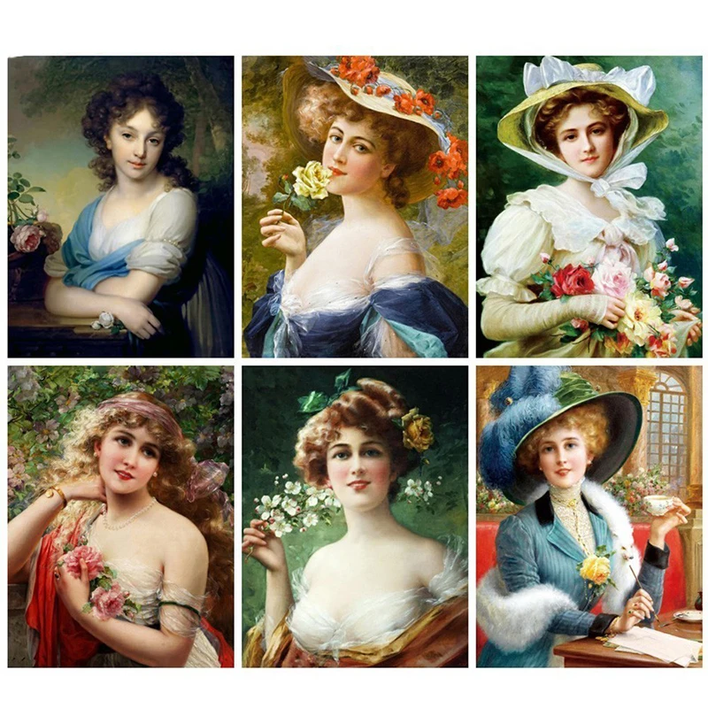 Алмазная вышивка портрет крестиком 5D сделай сам алмазная живопись леди полный