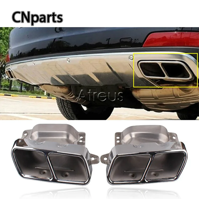 Наконечник глушителя выхлопной трубы из нержавеющей стали 2 шт. для Mercedes Benz W164 W221