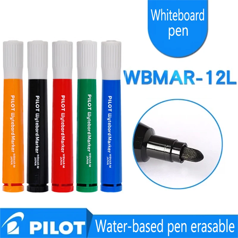 

PILOT whiteboard pen WBMAR-12L water-based pen erasable thick rod marker school office supplies stationery board writing pen
