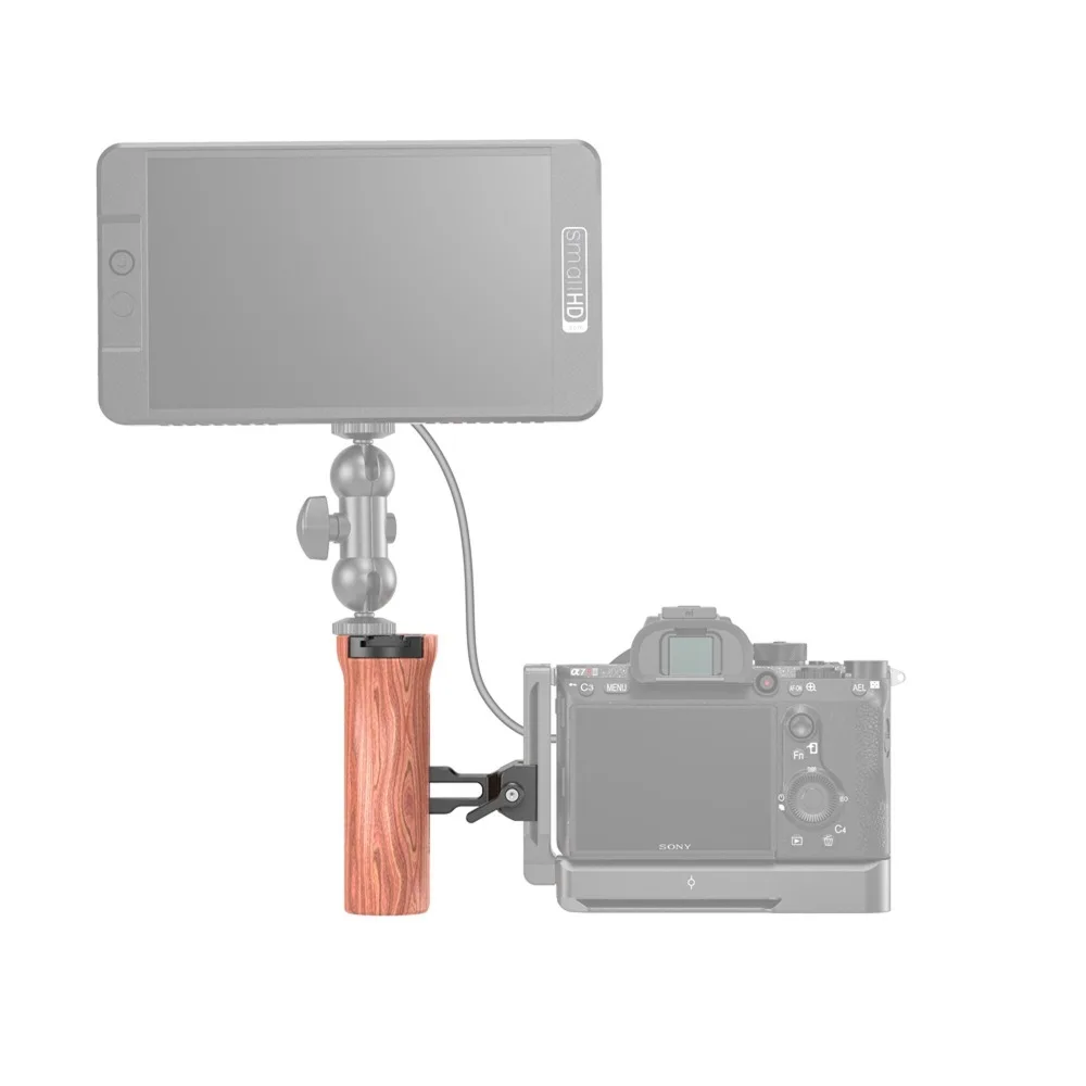 SmallRig qr-камера l-кронштейн Arca совместимая деревянная боковая ручка для Nikon Z6 L Пластина A7M3 l-кронштейн с башмаком для DIY 2399
