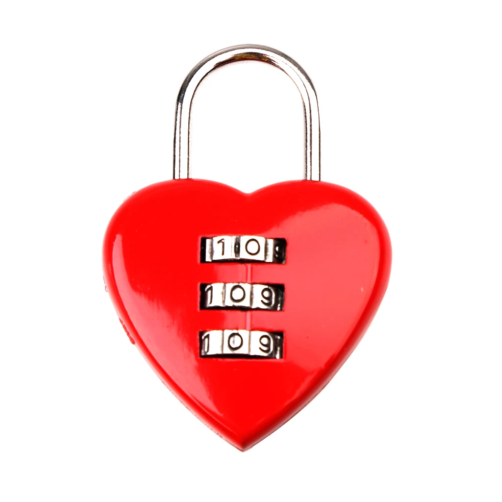 Фото Cute Resettable Combination Padlock Heart Lock 3 Digits Security Luggage Metal Code New Suitcase Password Багаж и сумки Cute Resettable Combination Padlock Heart Lock 3 Digits Security Luggage Metal Code New Suitcase Password Багаж и сумки