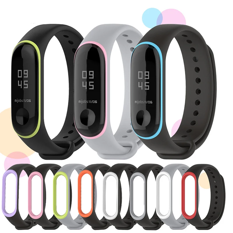 Браслет для Mi Band 3 4 силиконовый ремешок часов Xiaomi Pulsera Correa Замена Miband 3/4 ремень