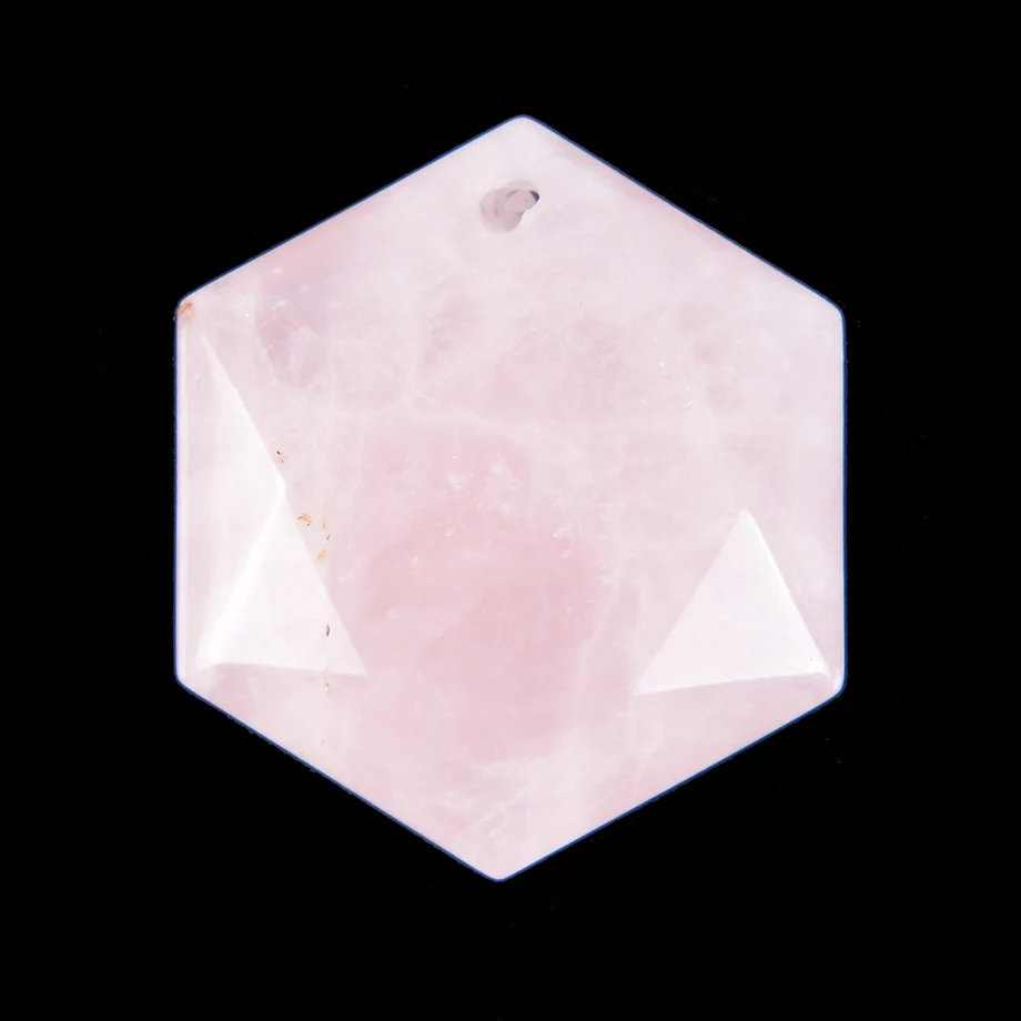 Граненый шестиугольная натурального драгоценного камня ожерелья и кулоны опал