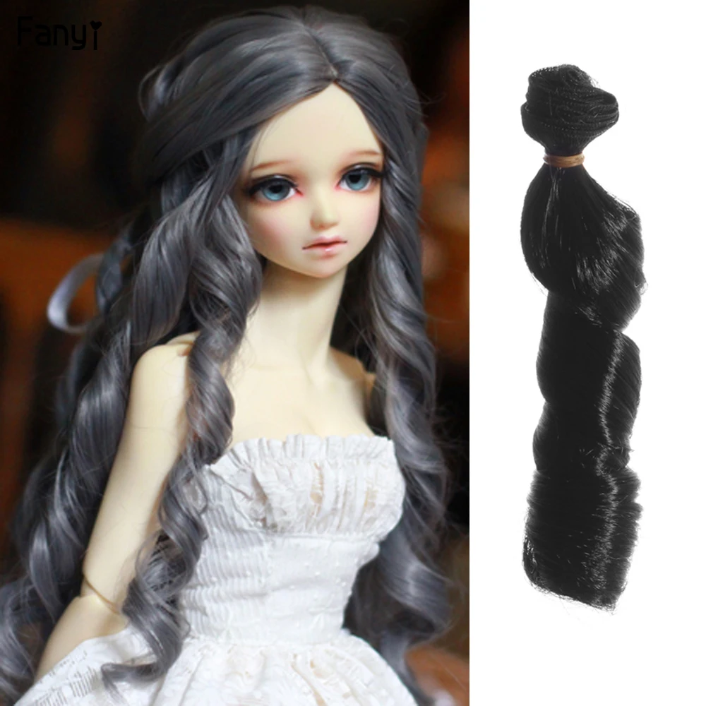 Новый парик куклы 15 см * 100 Рим Вьющиеся высокотемпературные волокна BJD SD парики DIY