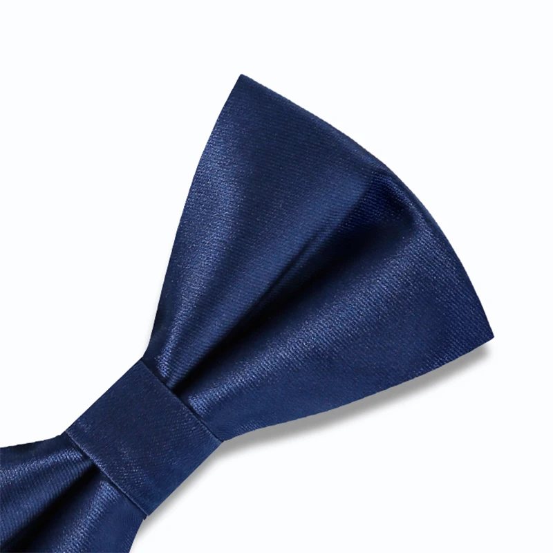 Designer Brand Fashion Two Layer Bowtie For Men High Quality Groom Wedding Party Butterfly Bow Tie Set Pocket Gift Box Navy Blue
