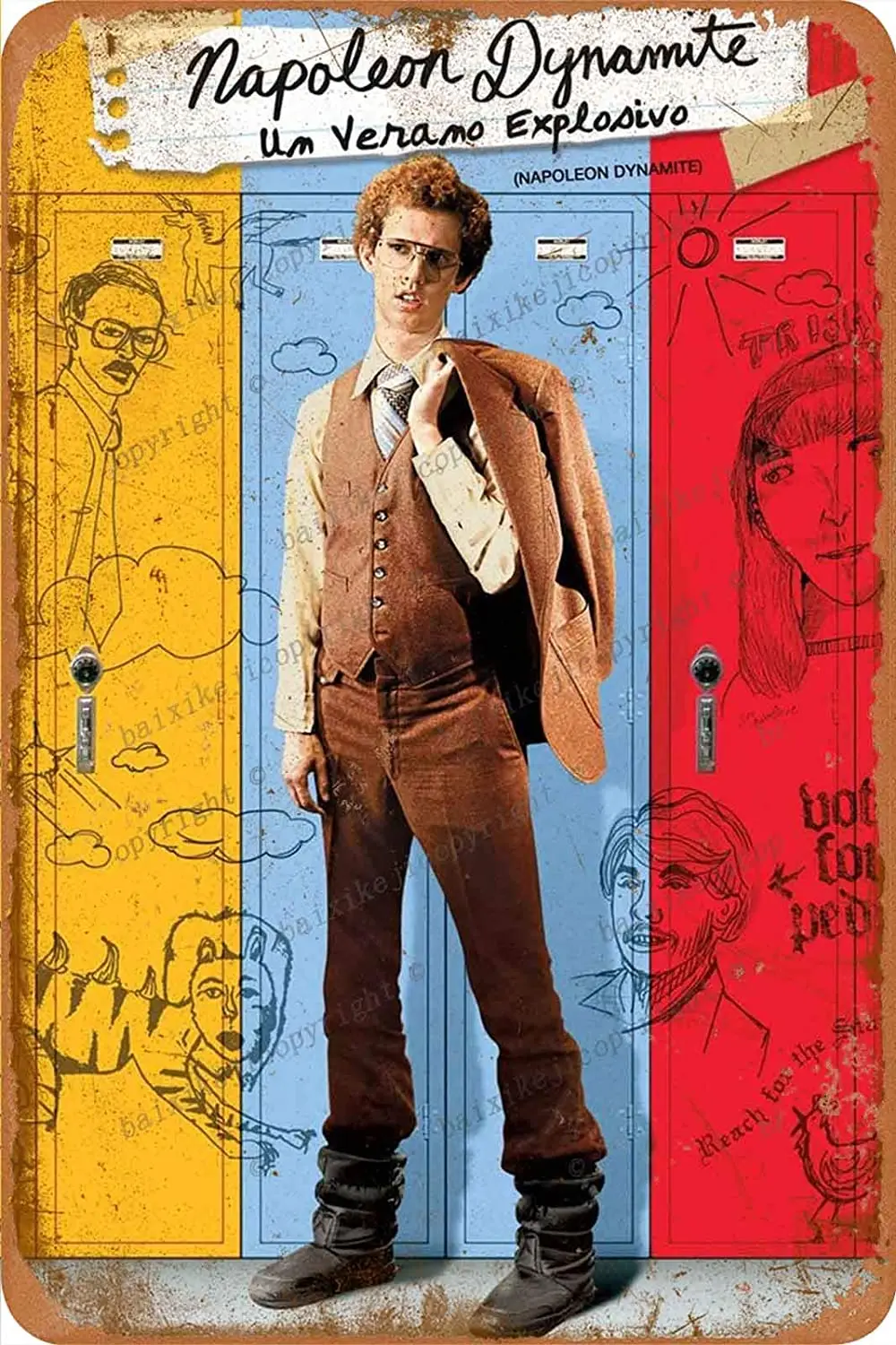 

Napoleon Dynamite Movie Tin Sign Vintage Metal Sign Poster Home Wall Decor Cafe Bar Pub Club Gift