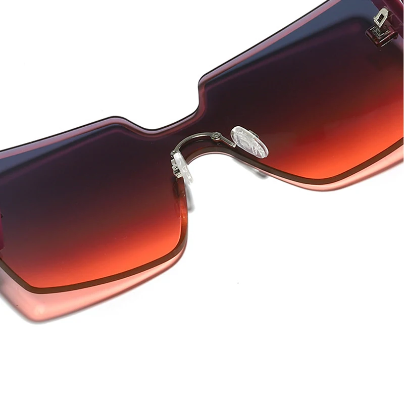 

Luxury Brand Square Sunglasses Women Gradient Brown Oversized Female Sunglasses 2021 New Fashion Designer Glasses oculos de sol