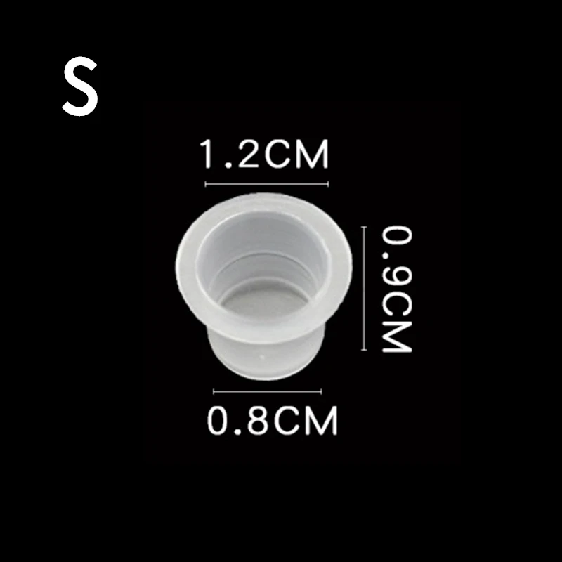 100 шт. пластиковые прозрачные контейнеры для татуировок S / M L|Аксессуары татуажа| |