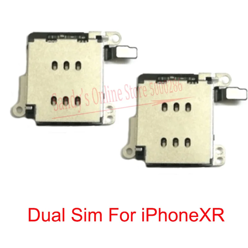 

10 шт. новый держатель для двух Sim-карт ридер гнездо разъем гибкий кабель для iPhone XR iPhonexr запасные части