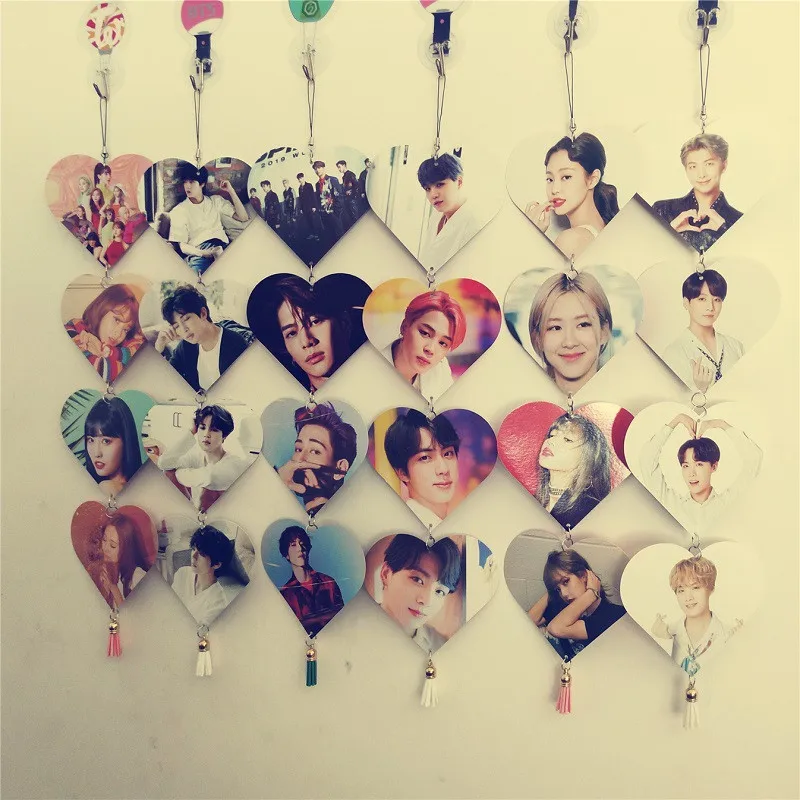1 шт. Kpop Bangtan Boys JK V SUGA BP LISA Rose Twice GOT7 Love Photo Listing String легко носить с собой фоновое