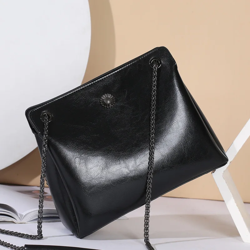 

Realer Women's Bag Split Leather Shoulder Bags For Women 2021 Simple Fashion Shoulder Bag Lady Luxury Handbags fashion
