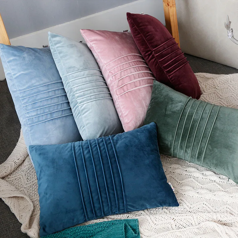 30X50CM из креповой ткани накидка для подушки kussenhoes уд клинья черный бархат диванных