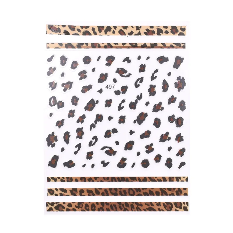 

1pcs Sexy Leopard Nail Art Water Transfer Stickers Decals Animal Charm DIY Full Wrap Manicure Decoration Transfer the stars