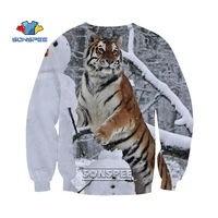 sonspee autumn 3d printing men women sweater animal tiger cool funny harajuku street clothing pullover long sleeved shirt spring