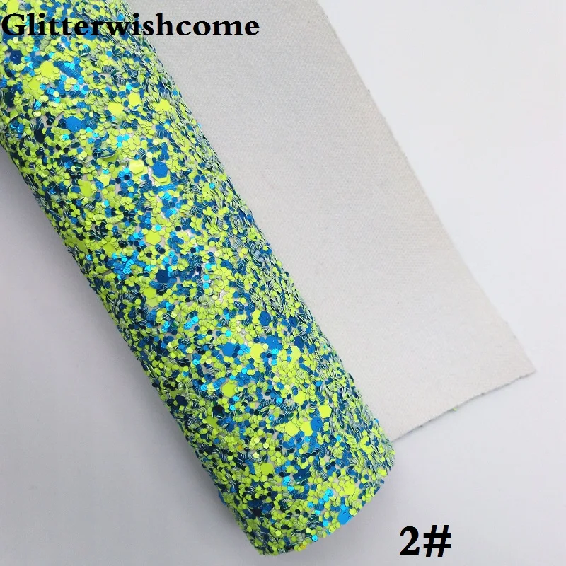Glitterwishcome 21X29 см A4 размер винил для бантов массивный блеск кожа ткань винил для бантов, GM257A - Цвет: 2