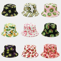 2021 new cotton fishing hat women men hip hop cap couple maple vegetable panama bucket hat sun flat top fisherman hats caps