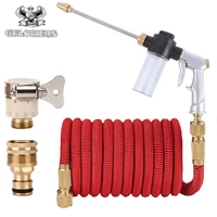 expandable flexible water hose hot sale 25ft 100ft garden hose plastic pipe with spray gun car wash watering garden suppl