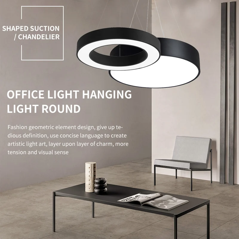 СВЕТОДИОДНЫЙ черный белый Потолочный светильник современное освещение люстра