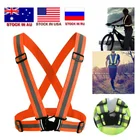 ZK30 Прямая поставка, высокая видимость, унисекс, уличный светоотражающий Эластичный Защитный Жилет, подходит для бега, езды на велосипеде, Спортивная уличная одежда