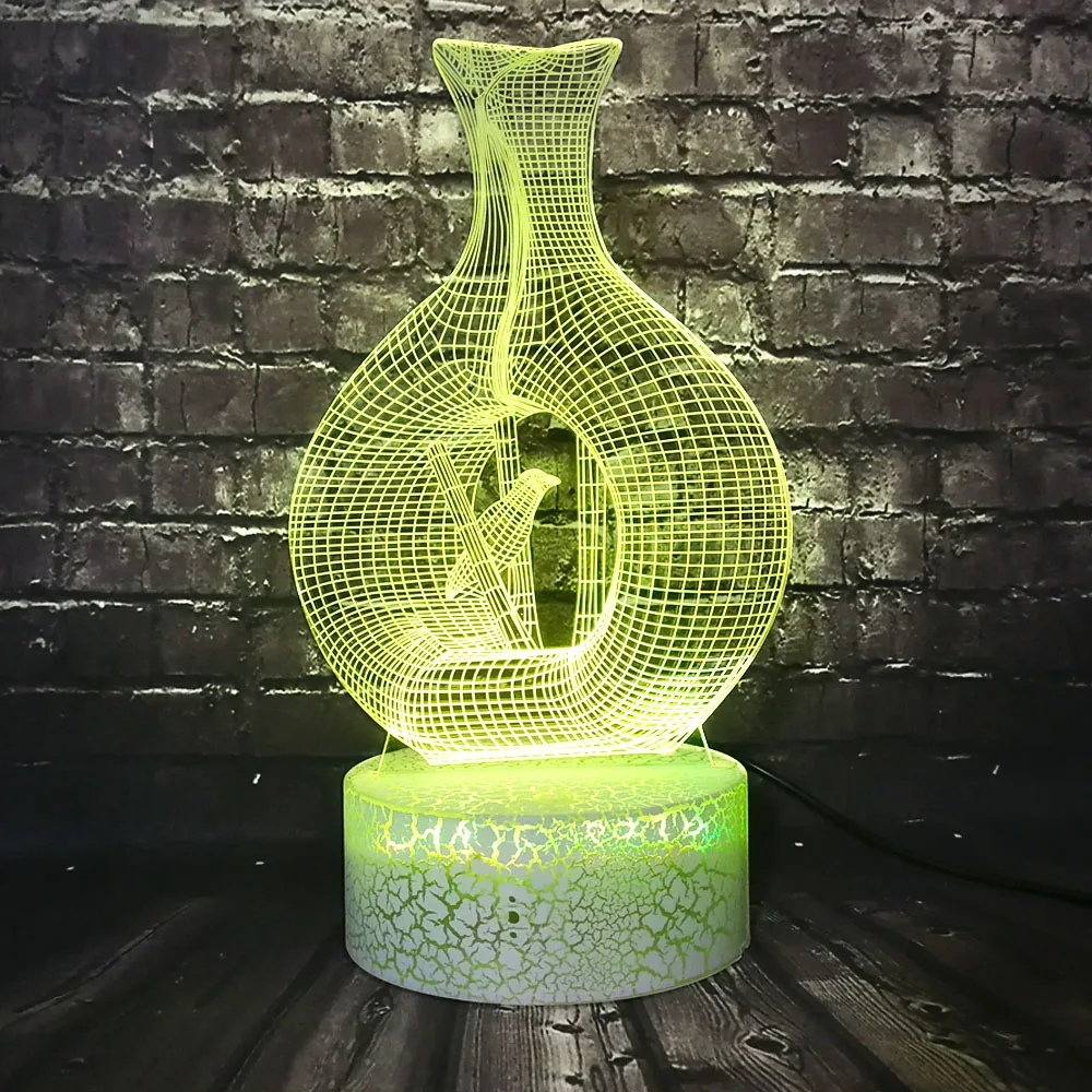 Бесплатная доставка 3D визуальное модная Горячее предложение! Супер светодиодный