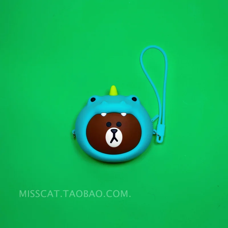 Повседневный Кошелек для монет розовый кошелек девочек голубой с динозавром