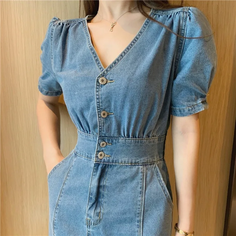 Элегантная женская модель 2020 шикарное новое летнее платье с V образным вырезом и