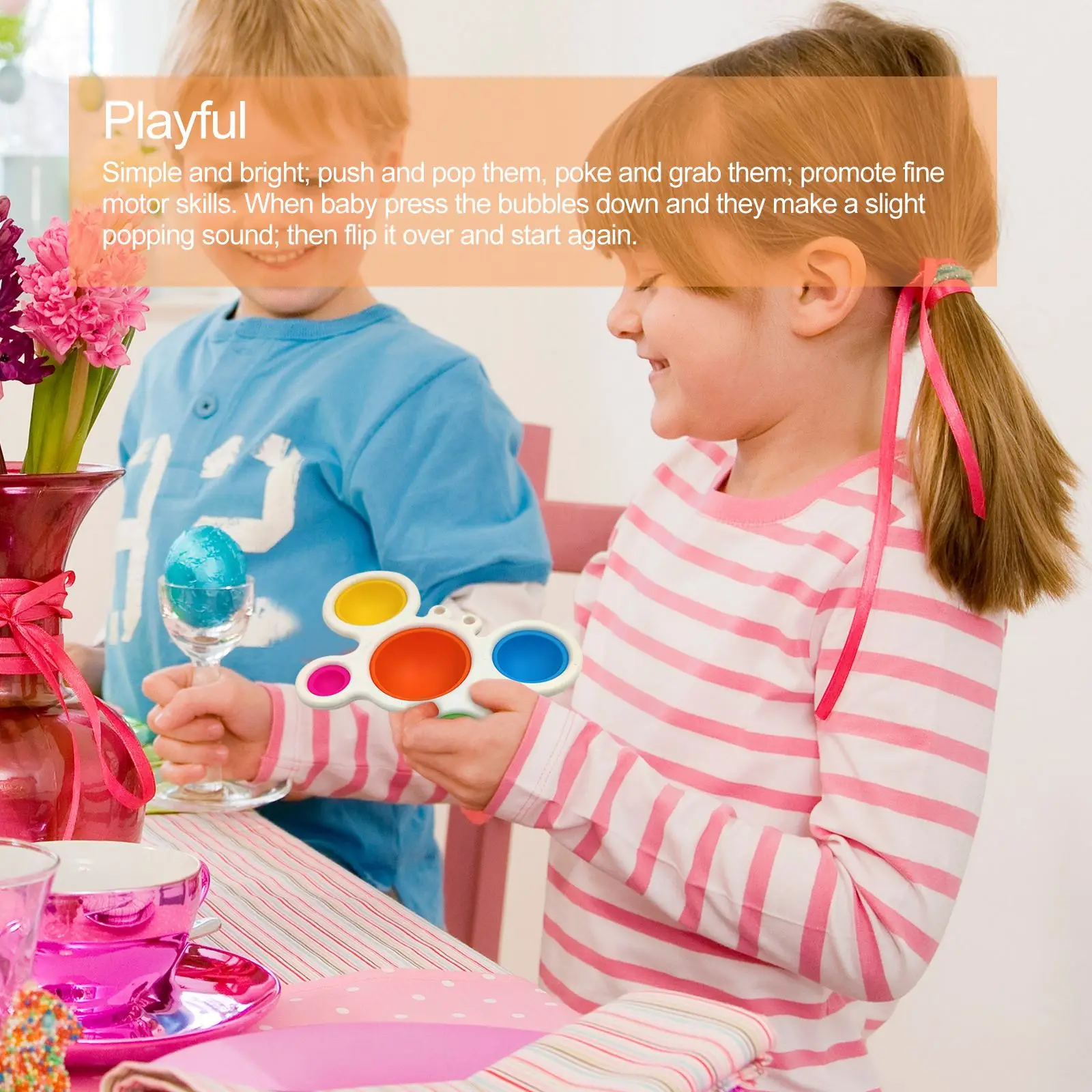 

Colorful Kids Fidget Toys Intelligence Development Early Education Toy Baby Toys Montessori Exercise Board Rattle Puzzle Toy