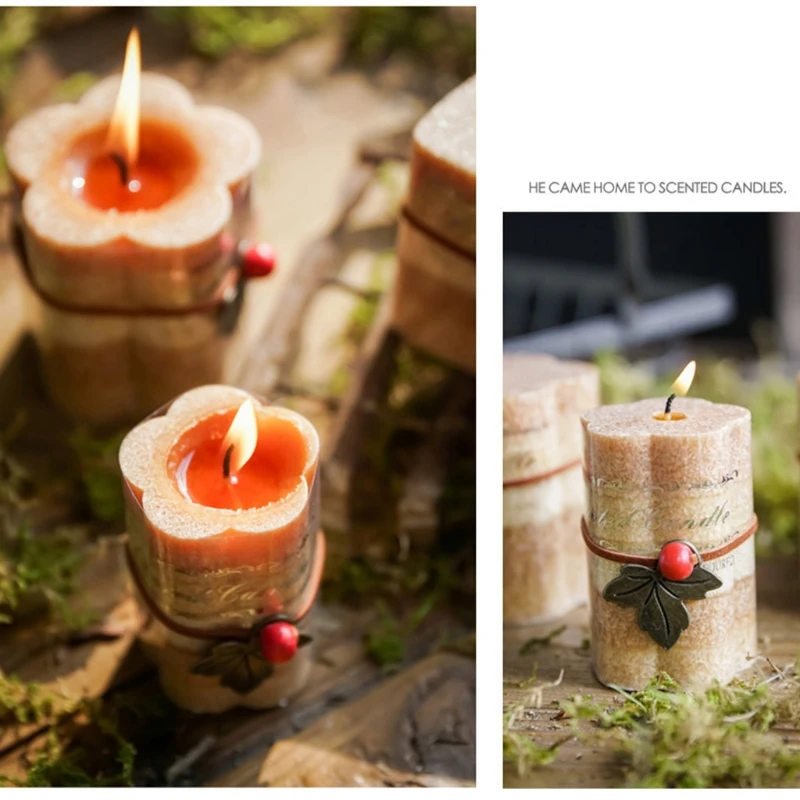 Scented Candle Wax Decorative Candles Table Photo Prop Birthday Gift Prefect for Meditation Stress | Дом и сад