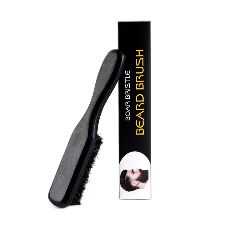 Расческа Для бороды с мягкой щетиной кабана деревянная Парикмахерская мужчин |
