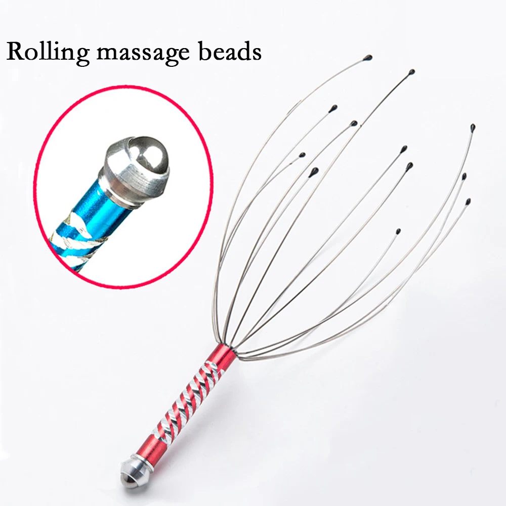 

Octopus Head Massager Scalp Relaxation Relief Body Massager Remove Muscle Tension Tiredness Metal Head Massager Instrument