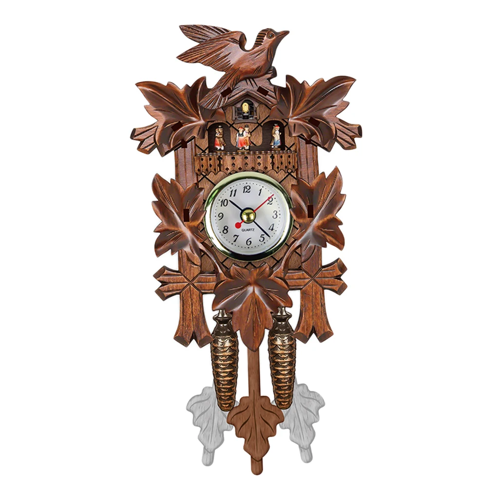

Cuckoo Clock Quartz-movement Wooden Art Wall ing Clock Alarm Decor