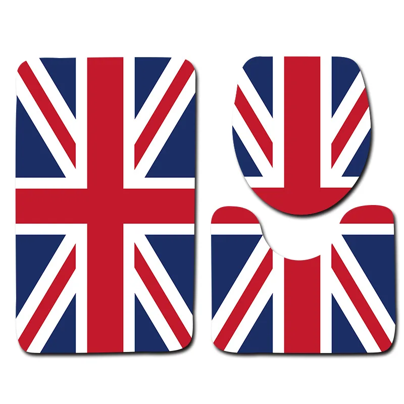 

Набор из трех предметов для ванной и туалета, декоративный Противоскользящий коврик в виде звёзд и полосок, коврик для ванной комнаты