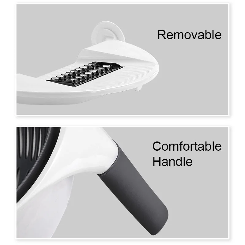 

2 In 1 Vegetable Cutter Slicer Chopper Fruit Strainer Basket Multi-Function Spiralizer Grater Food Peeler Mandoline Shredder