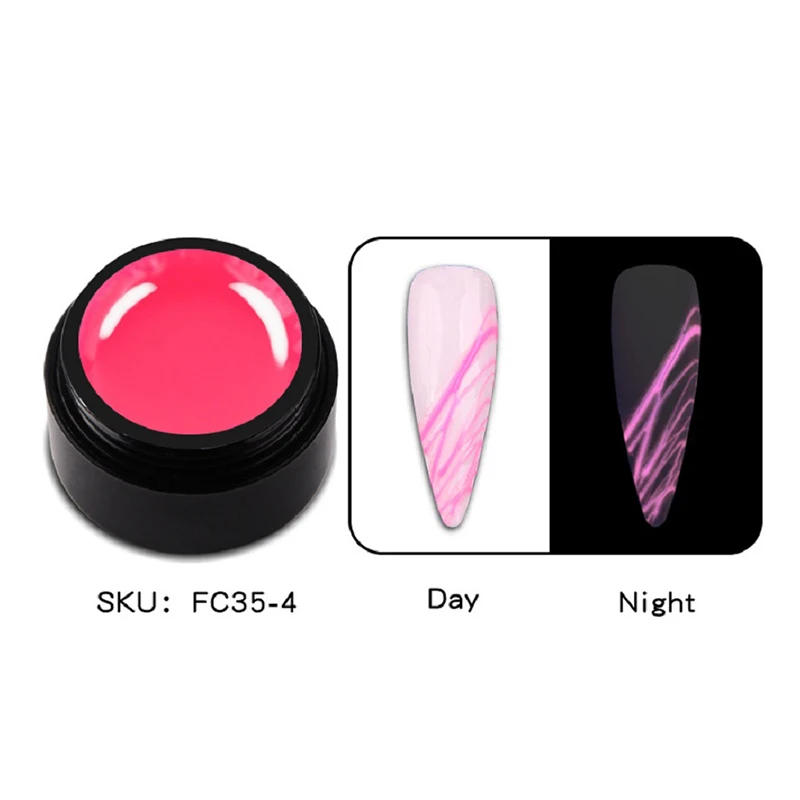 Дизайн ногтей светящийся паук гель клей для рисования нейл-арта окрашенные