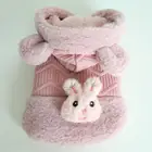 Толстовка с капюшоном с изображением большого щенка, не выцветает, супермягкая, с кроличьими ушками, аксессуары для одежды