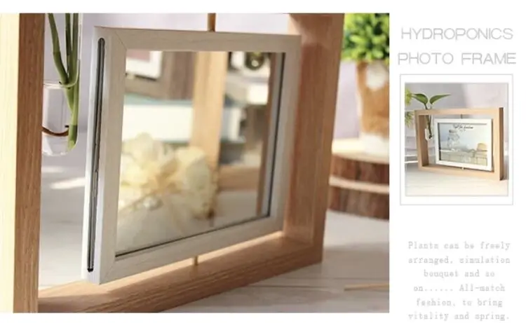 Деревянная настольная двухсторонняя Поворотная рамка для фотографий размером 5X7