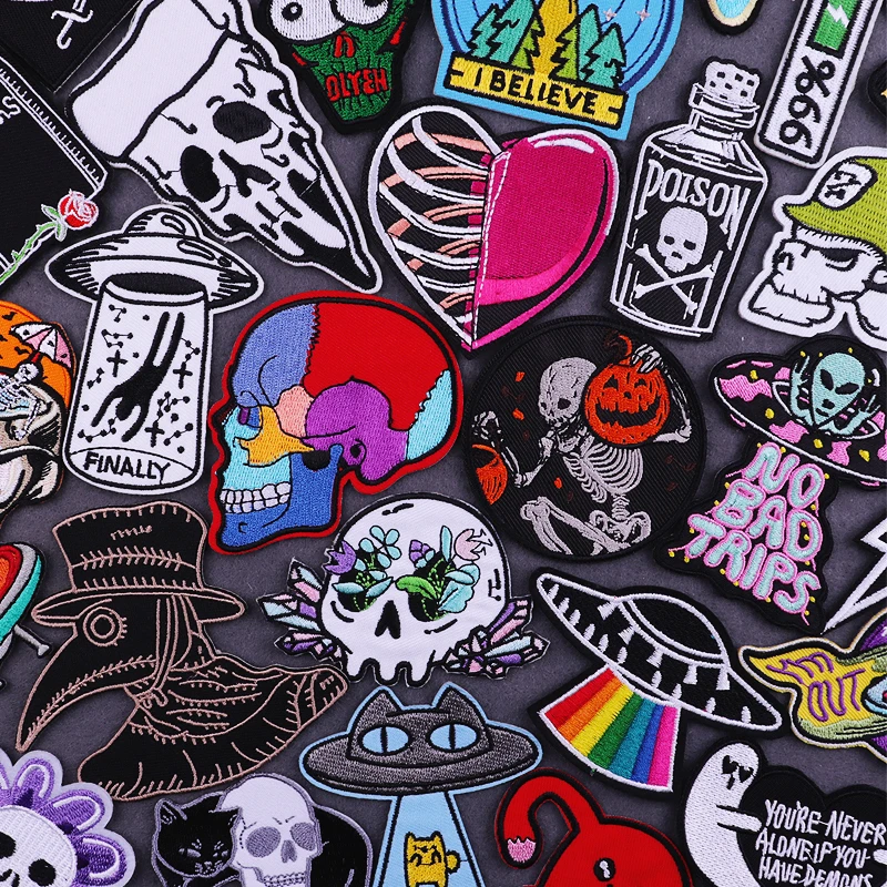 Нашивки с инопланетянином черепом НЛО нашивки для одежды утюгом на внешнем