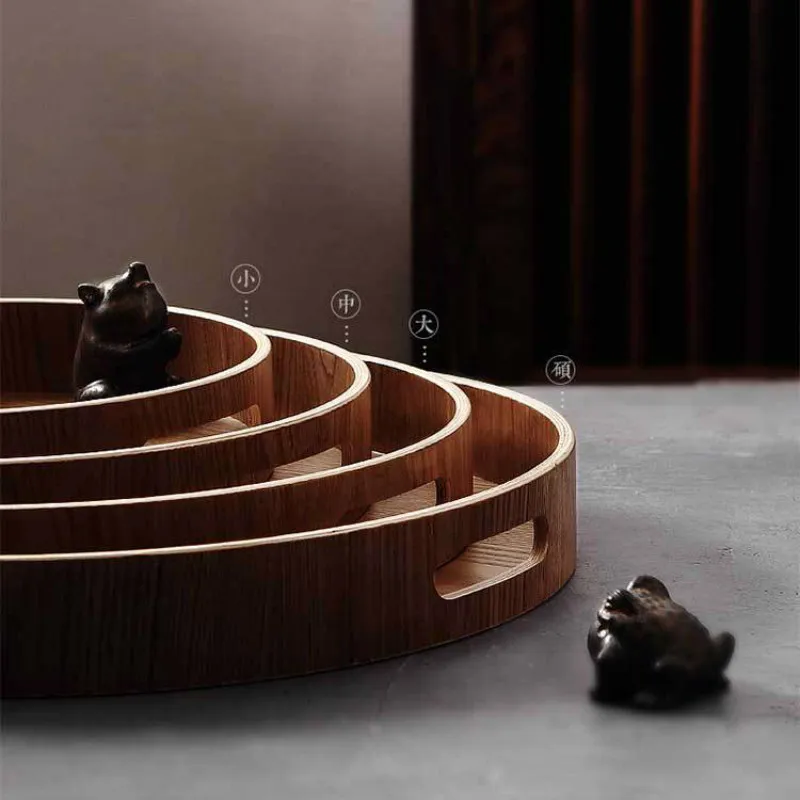 Round Oval rectangular Wood Serving Tray Plate Tea Food Dishe Drink Platter Dinner Beef Steak Fruit Snack | Дом и сад