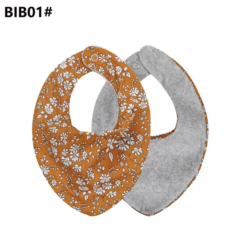 

1pcs Baby Saliva Towel Newborn Boys Girls Floral Pattern Triangle Bibs